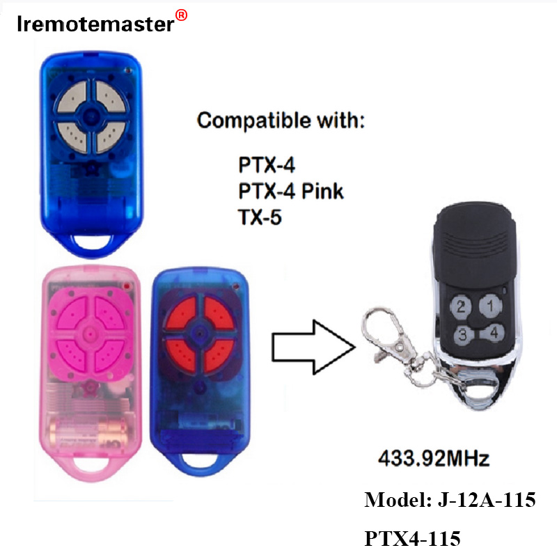 Mo te PTX4 433.92 MHz Gate Garage Door Remote Control Rolling Code