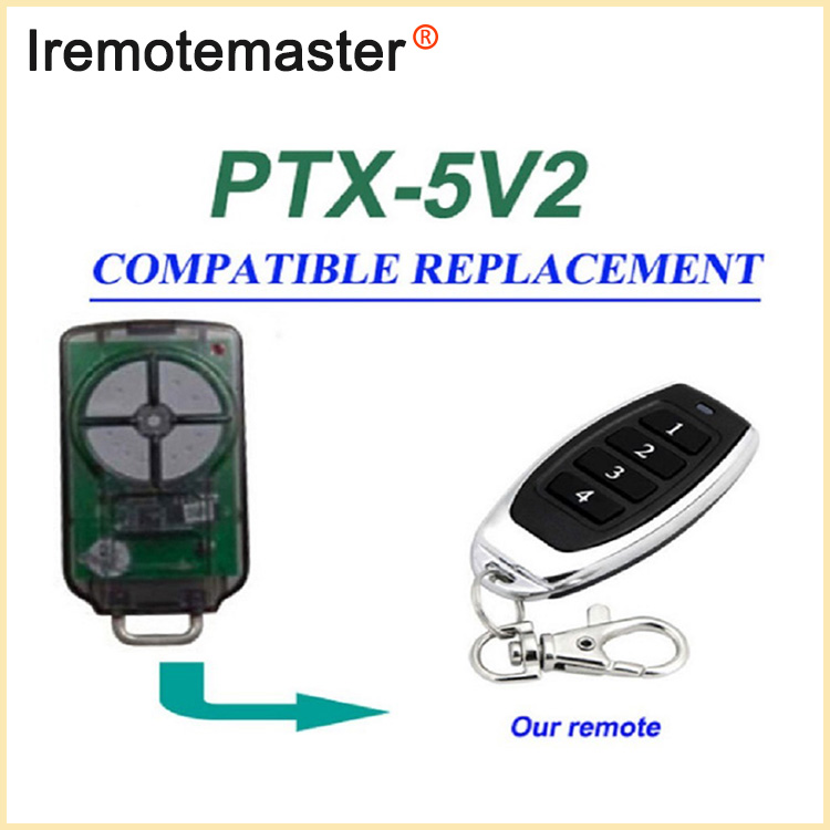 Mo te PTX5V2 PTX-5 Garage Door Mamao Whakakapinga 433.92MHz